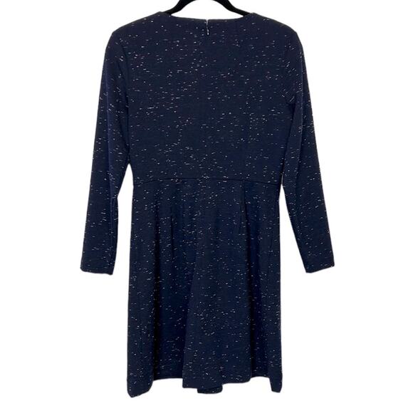 Madewell Gia Marled long sleeves Concept Dress in Navy Blue Size 6 - Picture 8 of 13